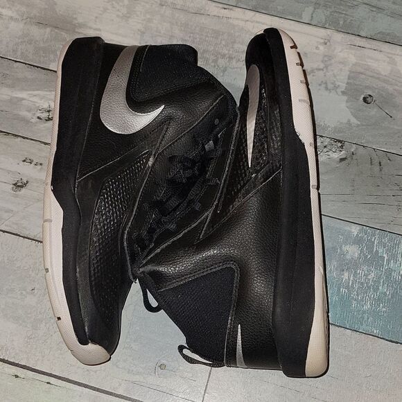 Black Nike High Top sz 4Y - Picture 7 of 8